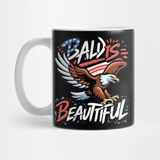 4th of July Bald Is Beautiful Bald Eagle Men Women Gift Mug